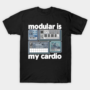 Analog Modular Is My Cardio Synthesizer Synth Sound Retro T-Shirt